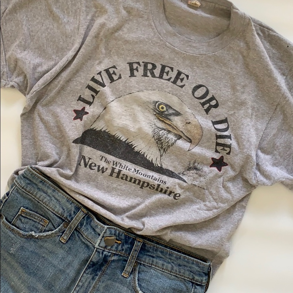 New Hampshire “Live Free Or Die” Bald Eagle Tee